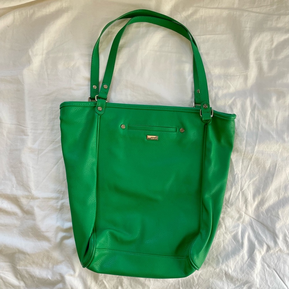 Thirty-One Jewell Bright Green Long Tote